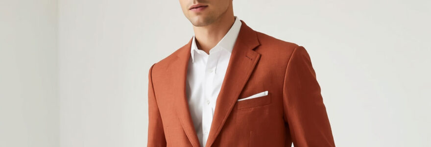 costume pour homme terracotta