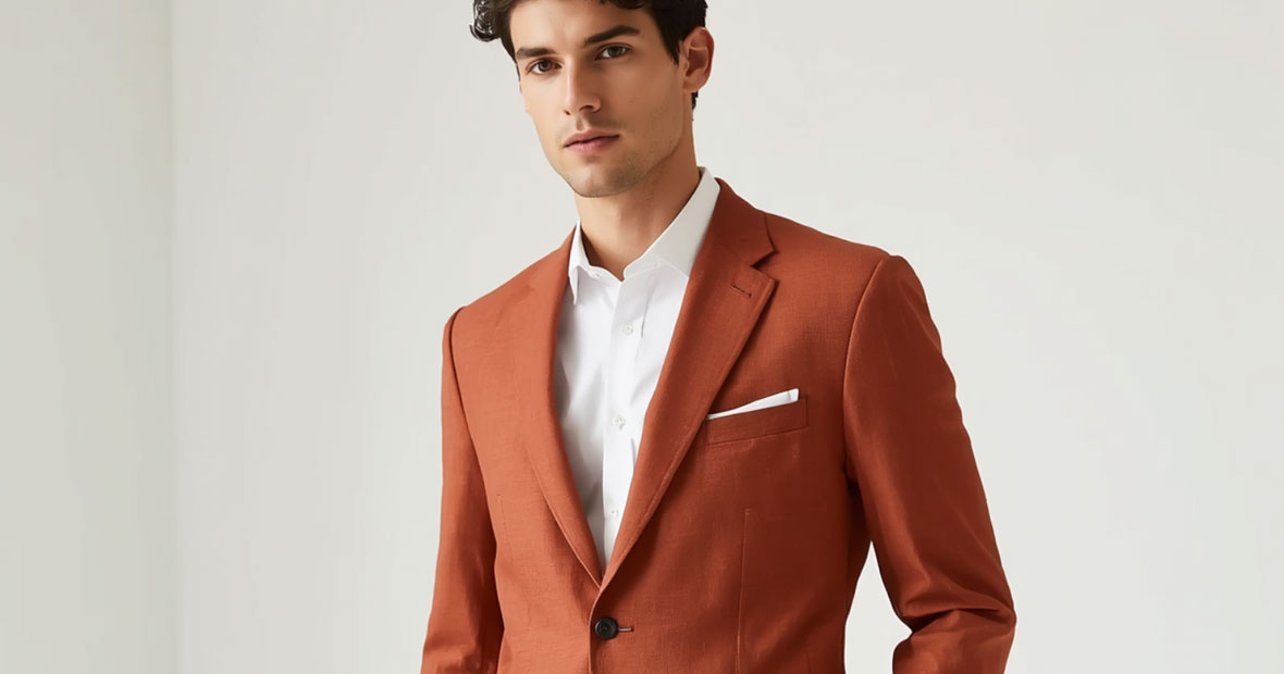 costume pour homme terracotta